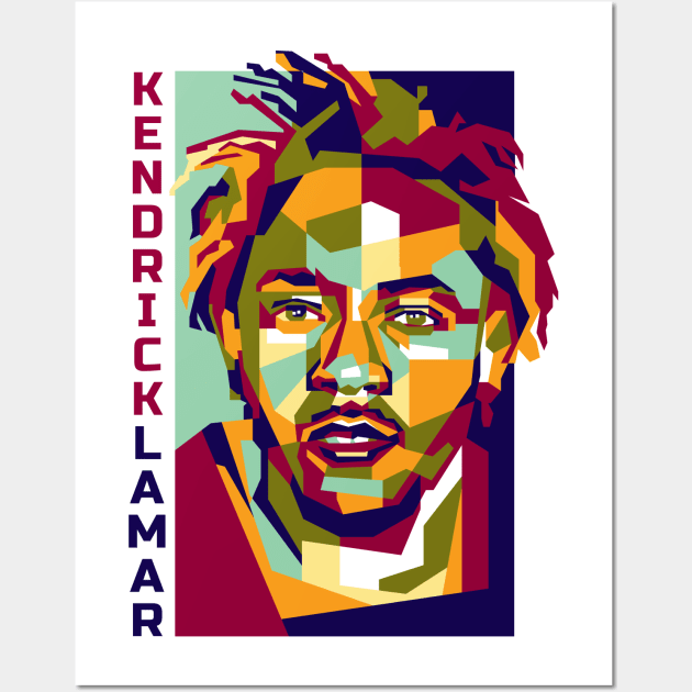 Abstract Kendrick Lamar In WPAP Wall Art by smd90